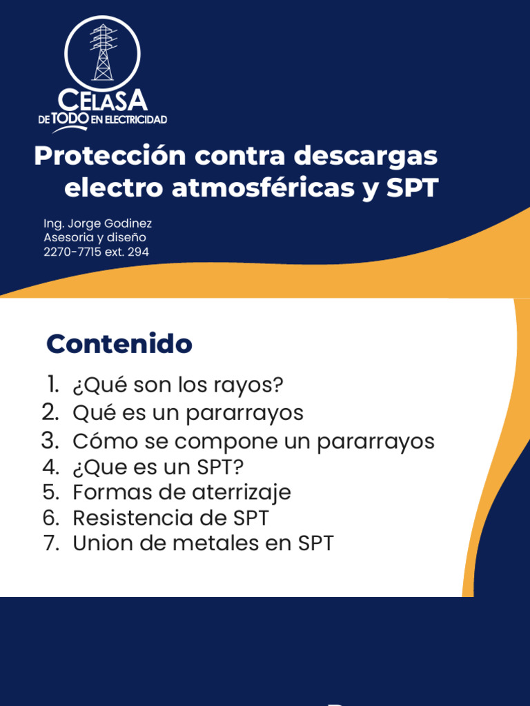 Pararrayos y SPT | PDF | Conductor electrico | Relámpago