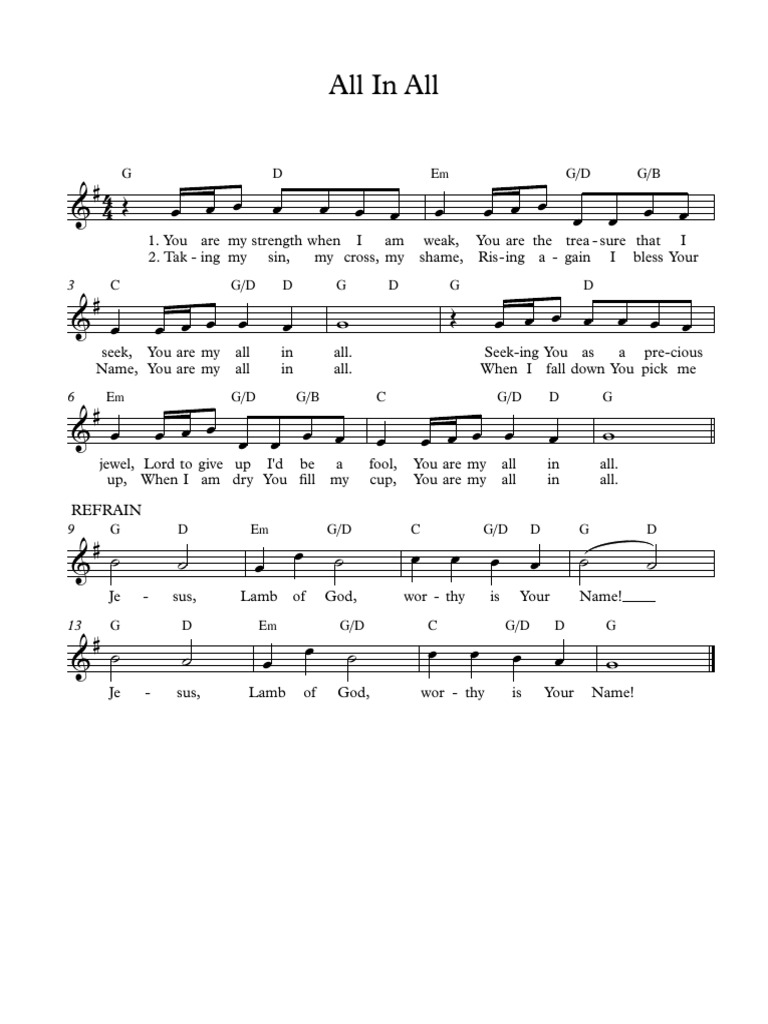 All in All - Full Score | PDF