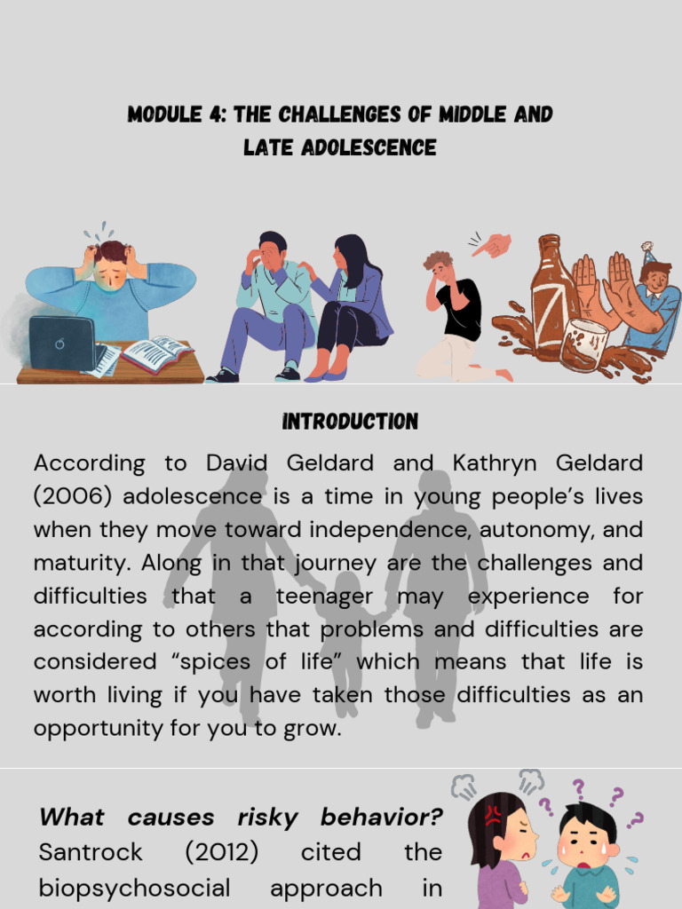 Module 4 The Challenges of Middle and Late Adolescence | PDF ...