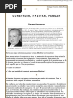 Heidegger - Construir, Habitar, Pensar