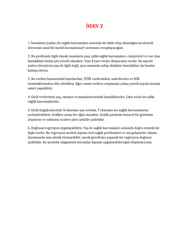Odev2 Yas Saglik Numara | PDF