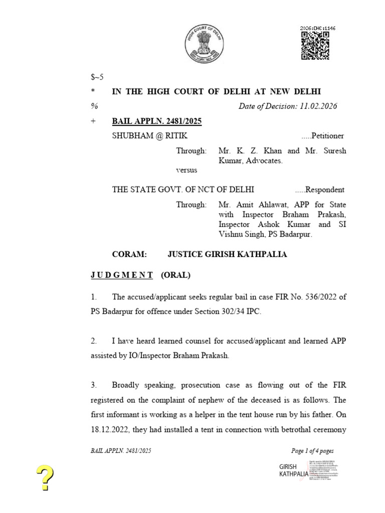 60811022026ba24812025 180701 | PDF | Bail | Crime & Violence