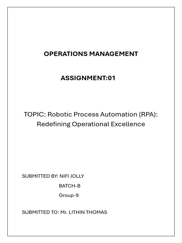 Operations Management | PDF