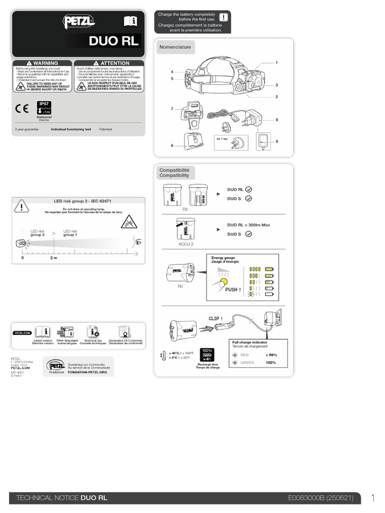 Technical Notice DUO RL 1 | PDF | Électricité