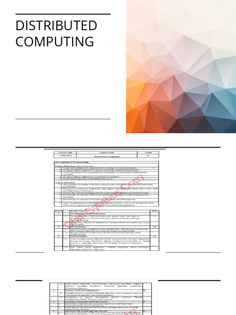 Distributed Computing Module 1 | PDF | Database Transaction | Scalability