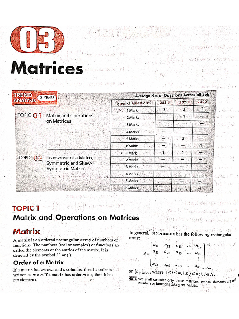 Matrices | PDF