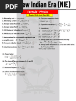 Class 12 Alternating Current Formulas | PDF