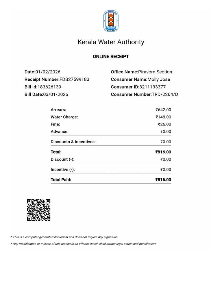 Kwa Receipt | PDF