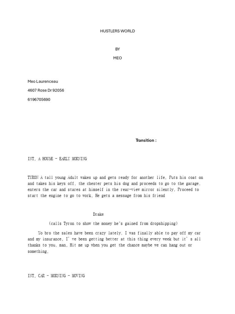 Screenplay | PDF