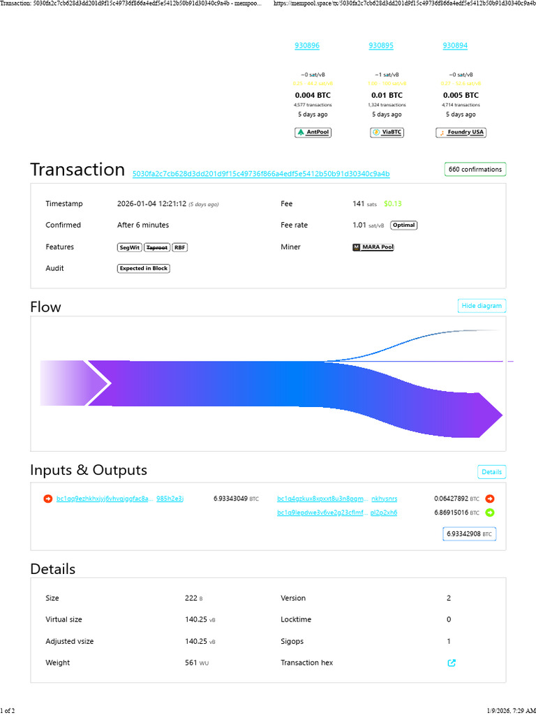 Transaction - Mempool - Bitcoin Explorer | PDF | Bitcoin | Financial ...