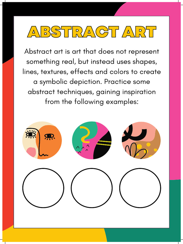 Abstract Art Techniques Worksheet | PDF