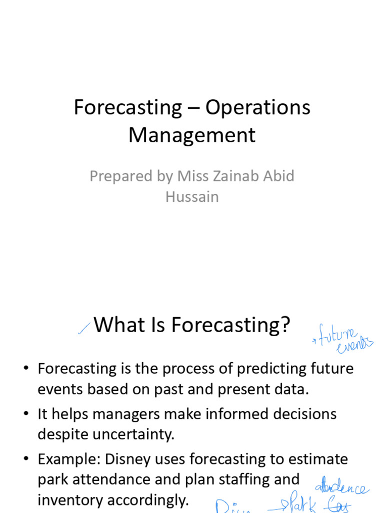 Forecasting OperationsMangement | PDF | Forecasting | Economies