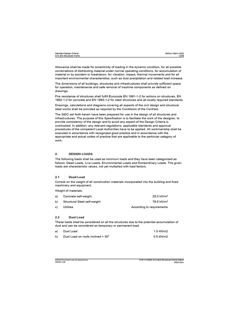 Extrait STDC 2022 Civil and Structural Works March 2022 | PDF | Weather ...