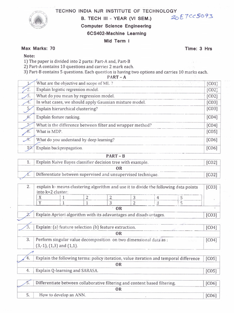 ML Mid Term 2023 | PDF