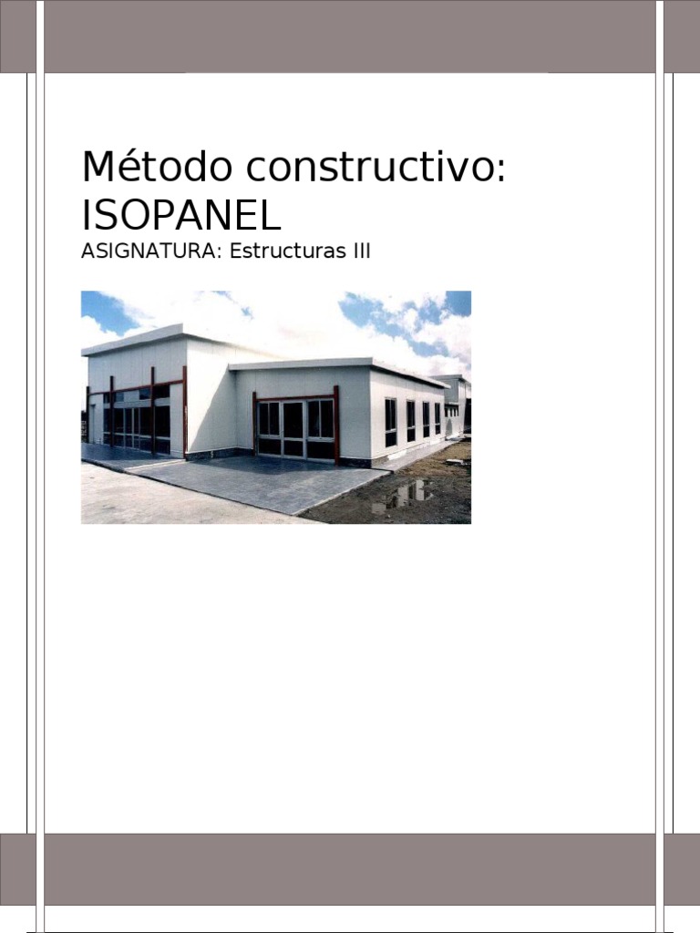 Ventajas y Aplicaciones del Isopanel | PDF | Acero | Revestimiento