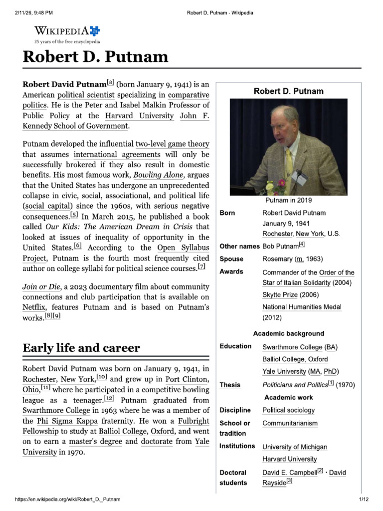 Robert Putman | PDF