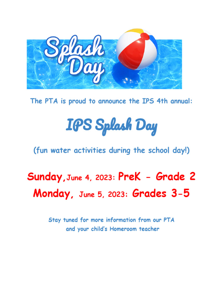 Splash Day Advert | PDF