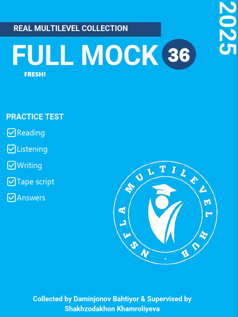 Full Mock Test 60 (@multilevel - Mock) | PDF | Hypnosis | Taste