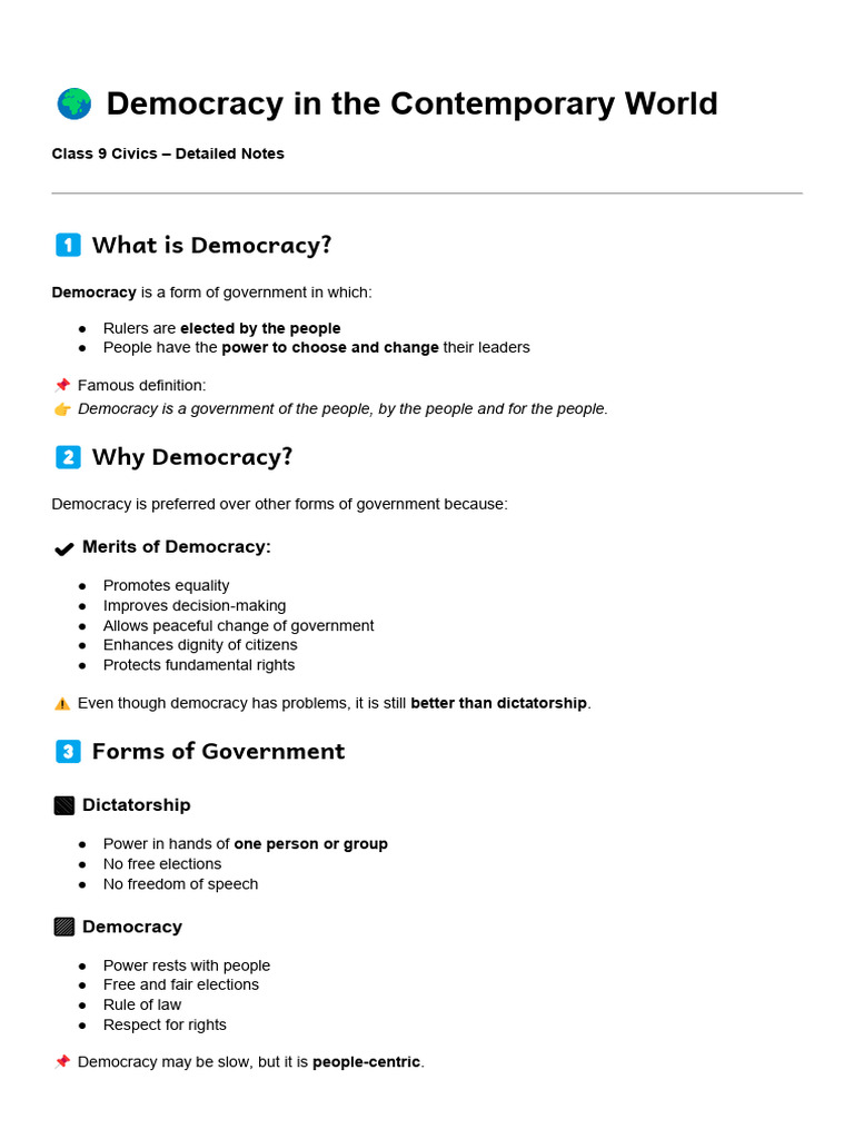 Democracy in The Contemporary World | PDF | Democracy | Political ...