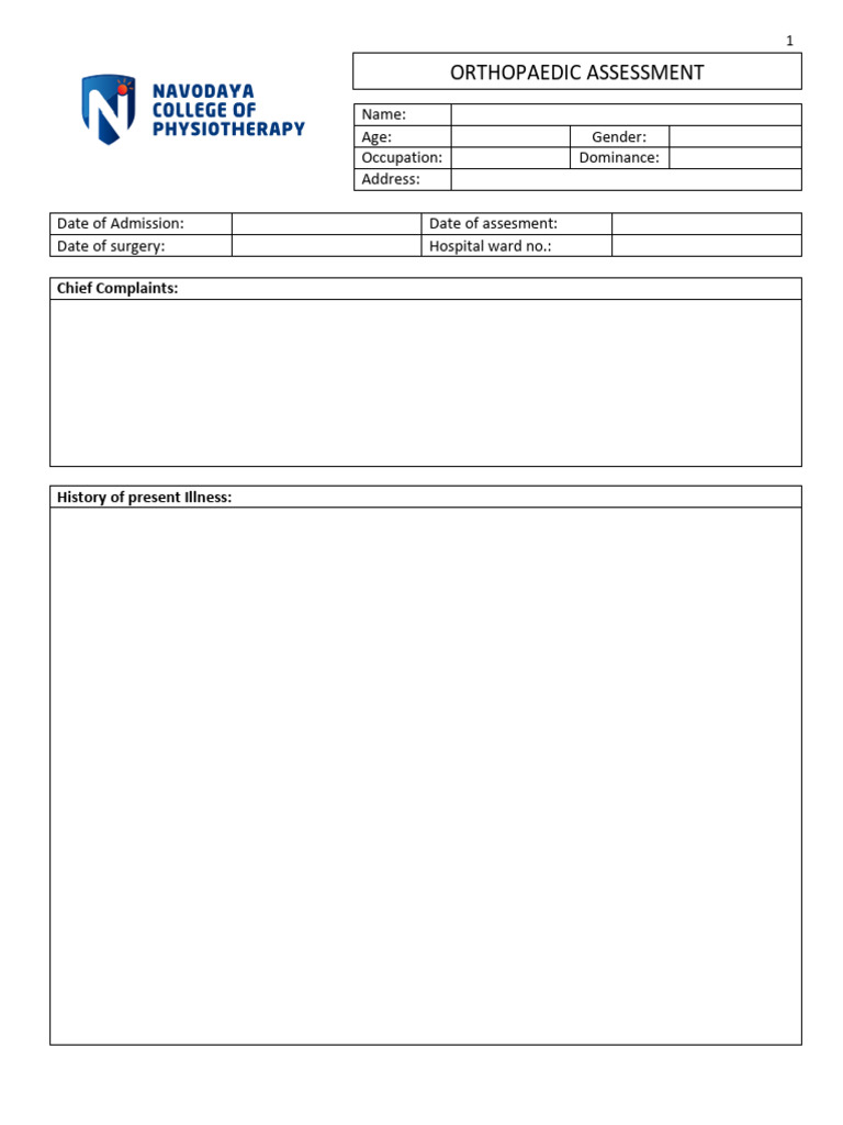 Ortho Assessment Final x3 - 250514 - 201012 Edited | PDF