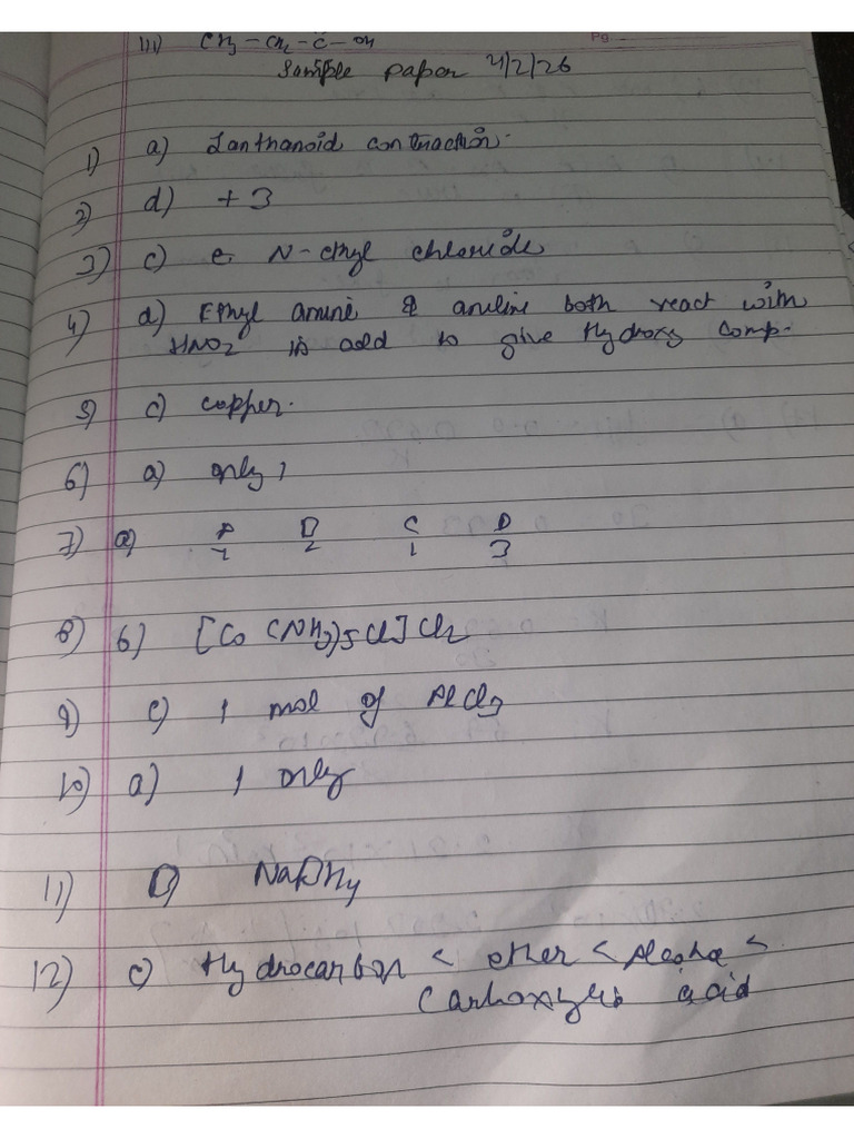 Sample Paper Solution | PDF