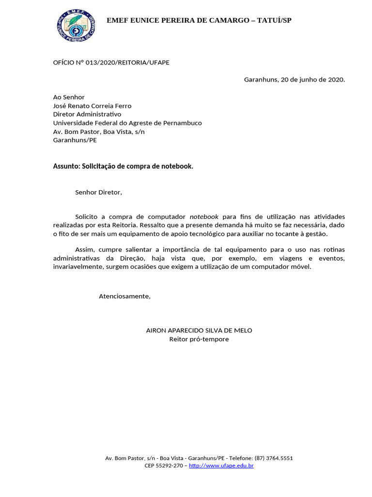 Modelo de Oficio | PDF