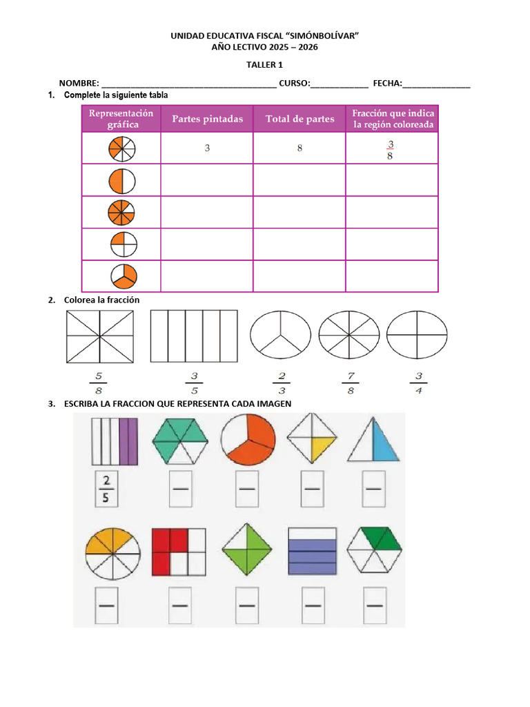 Actividad Matemática 8vo A, C | PDF