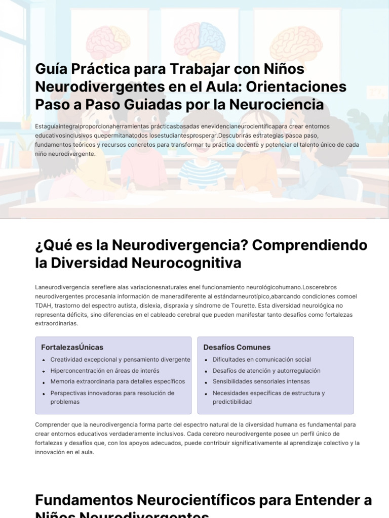 Guia Practica para Trabajar Con Ninos Neurodivergentes en El Aula ...