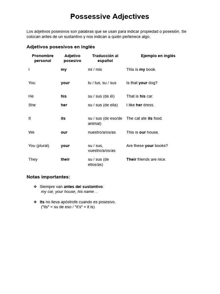 Possessive Adjectives and WH Questions | PDF | Chess | Chess Openings