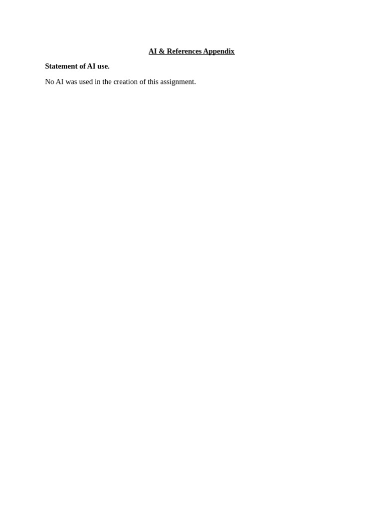 AI & References Appendix | PDF