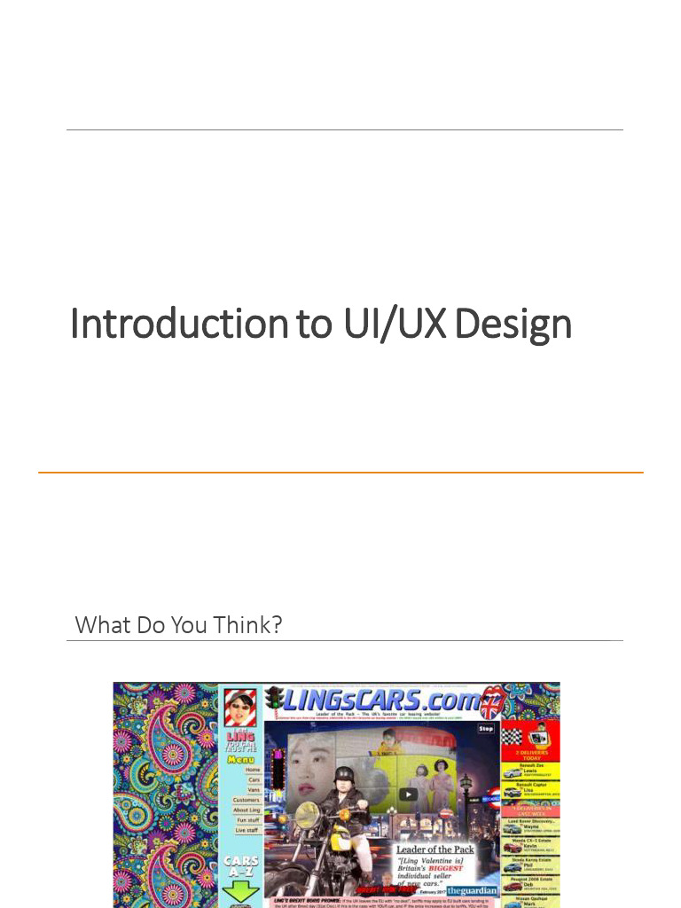 Intro To UI-UX | PDF | User Interface Design | User Interface
