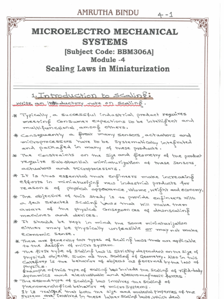 MEMS BBM306A Module4 and Module5 Study Material With QB | PDF | Force ...