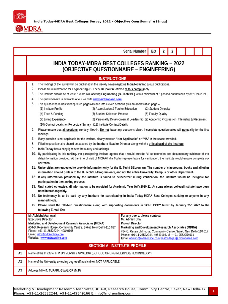 Objective QSNR ITG MDRA Engg 2022 | PDF | Engineering | Waste