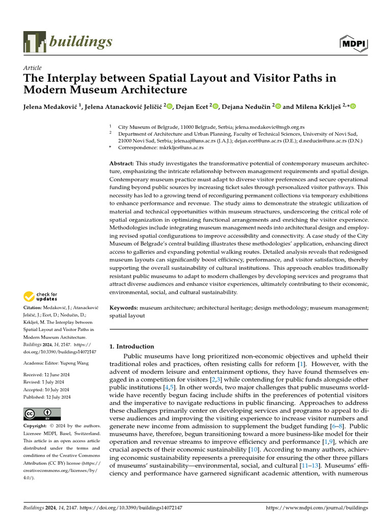 The Interplay Between Spatial Layout and Visitor Paths in Modern Museum ...