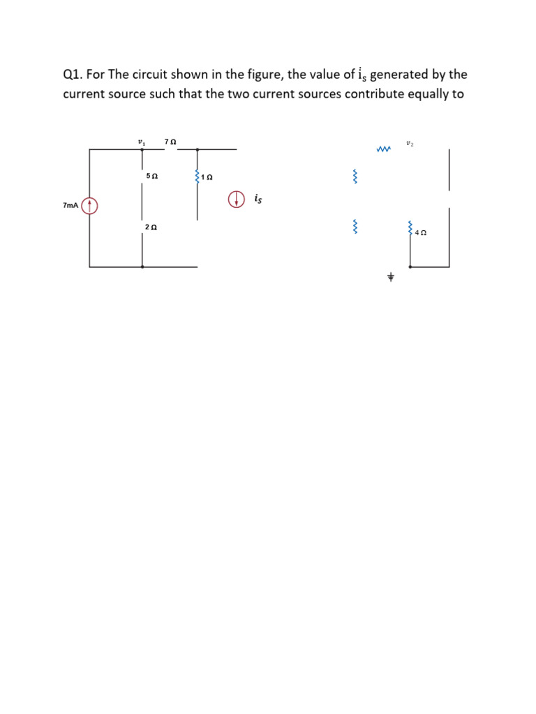 Q1. For The Circuit Shown in The Figure, The Value of Generated by The ...