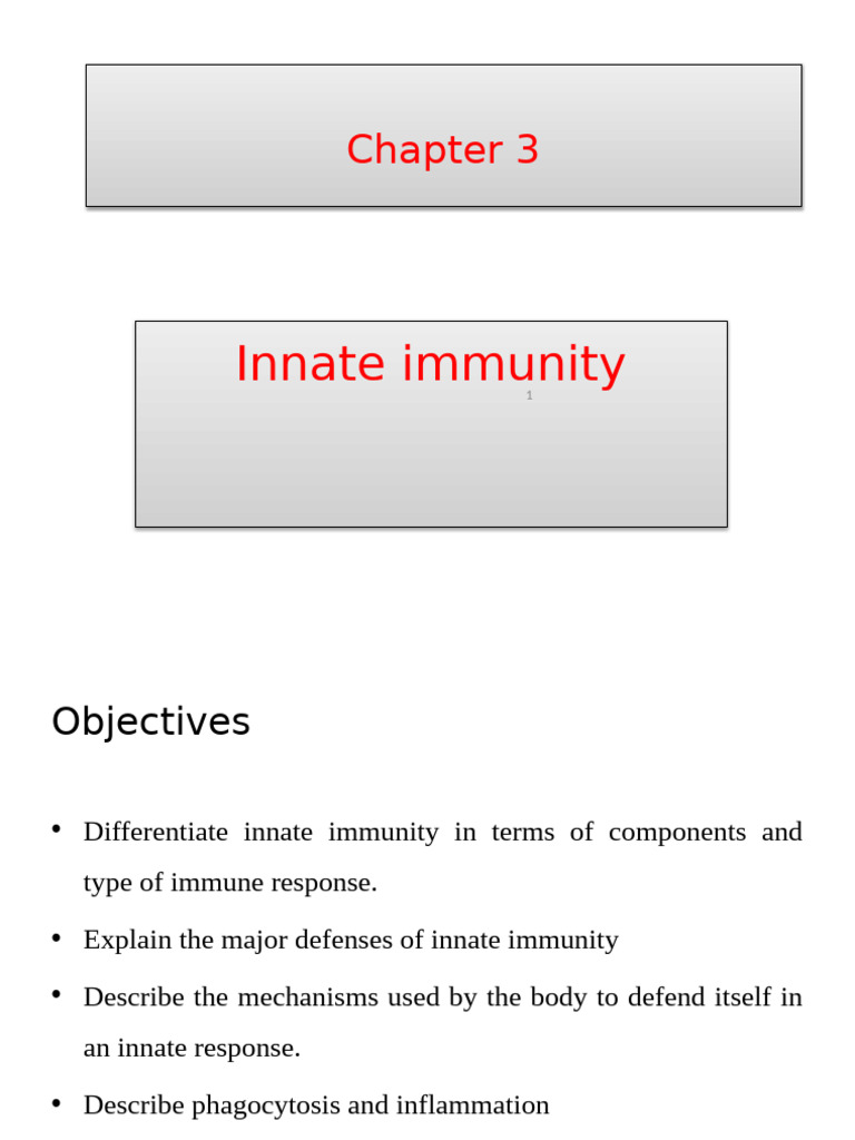 Chapter 3a - Innate Immunity | PDF | Innate Immune System | Immune System