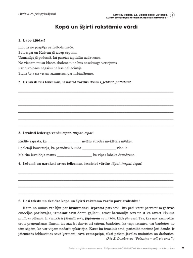 Kopa Un Skirti - Uzdevumi | PDF