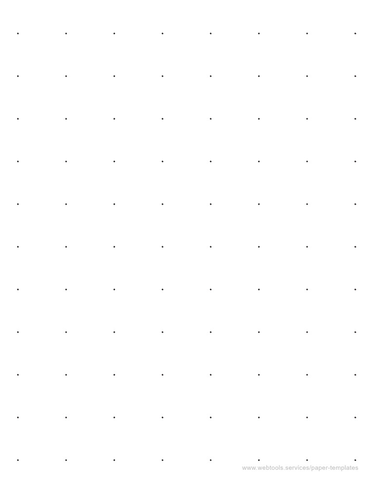Dot Paper - One Dot Per Inch - A4 With 0.375 Inch Border | PDF
