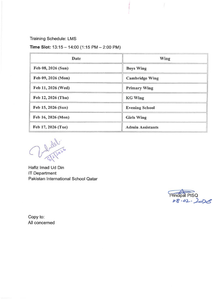 LMS Training Schedule | PDF