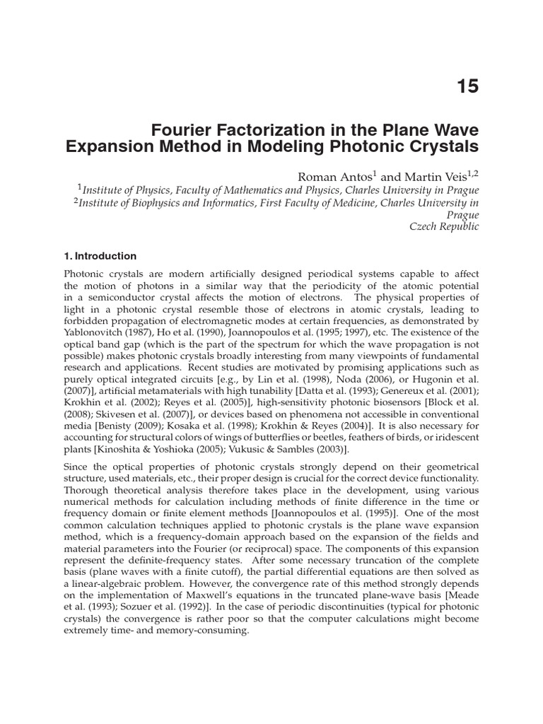 Fourier Factorization in The Plane Wave Expansion Method in Modeling ...
