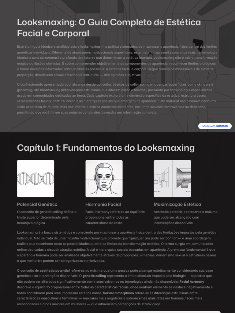 Looksmaxing O Guia Completo de Estetica Facial e Corporal | PDF ...