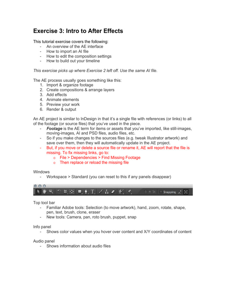 Ex3 Intro To AE | PDF | Adobe Photoshop | Computing