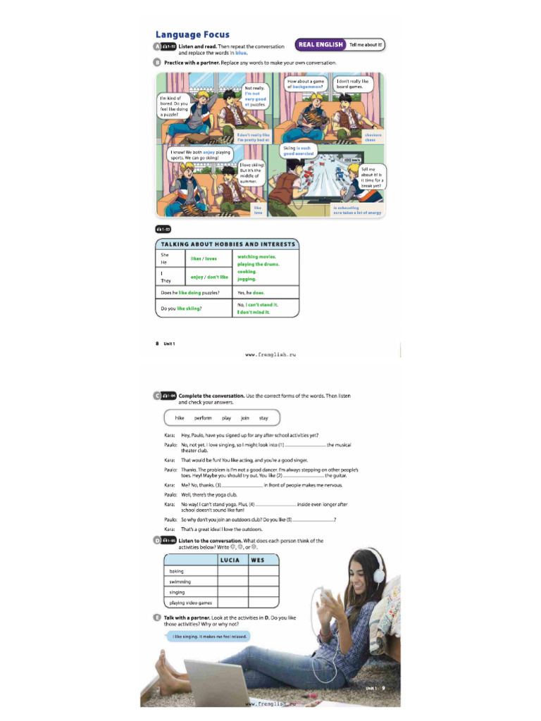 Time Zones 2ed 4 SB Unit 1, Gerunds | PDF
