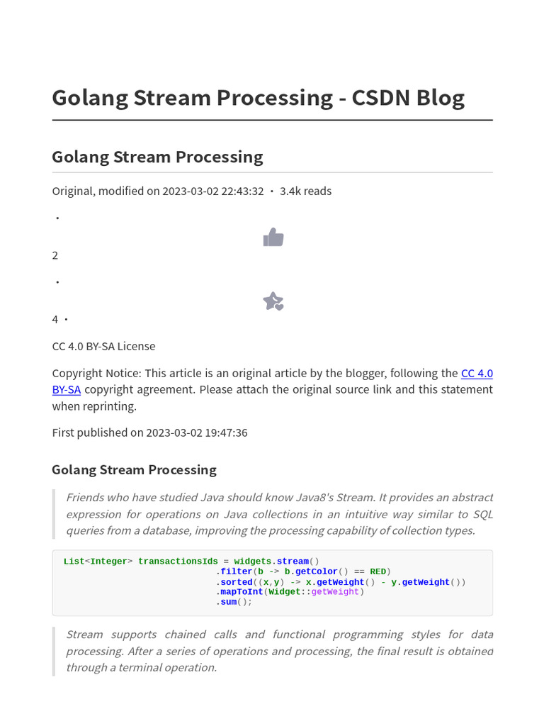 CSDN Golang Streaming Blogs en | PDF | Information Technology ...