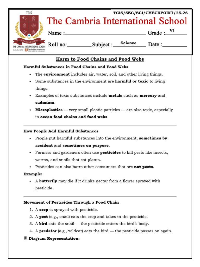 Grade 6 - Quick Notes of Specific Topics | PDF | Weight | Pesticide