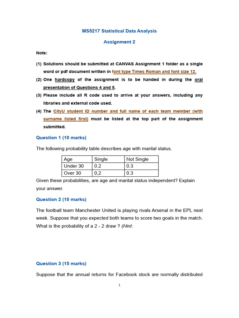 2025 Assignment+2+ (Question) + (Revised) | PDF | Statistical Theory ...