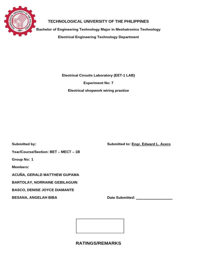 Eet Lab Experiment 7 | PDF