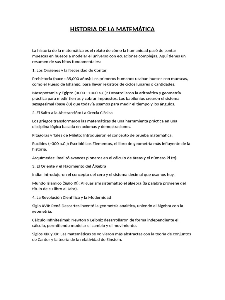 Historia de La Matematica | PDF