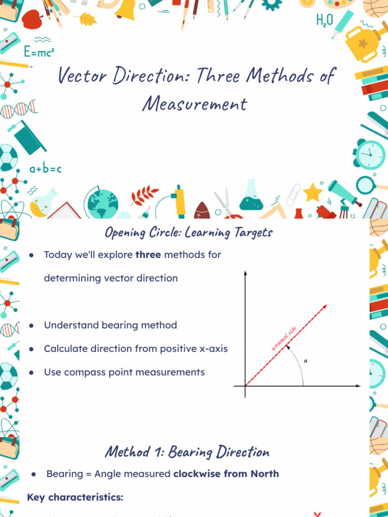 Vectors 2D Direction | PDF