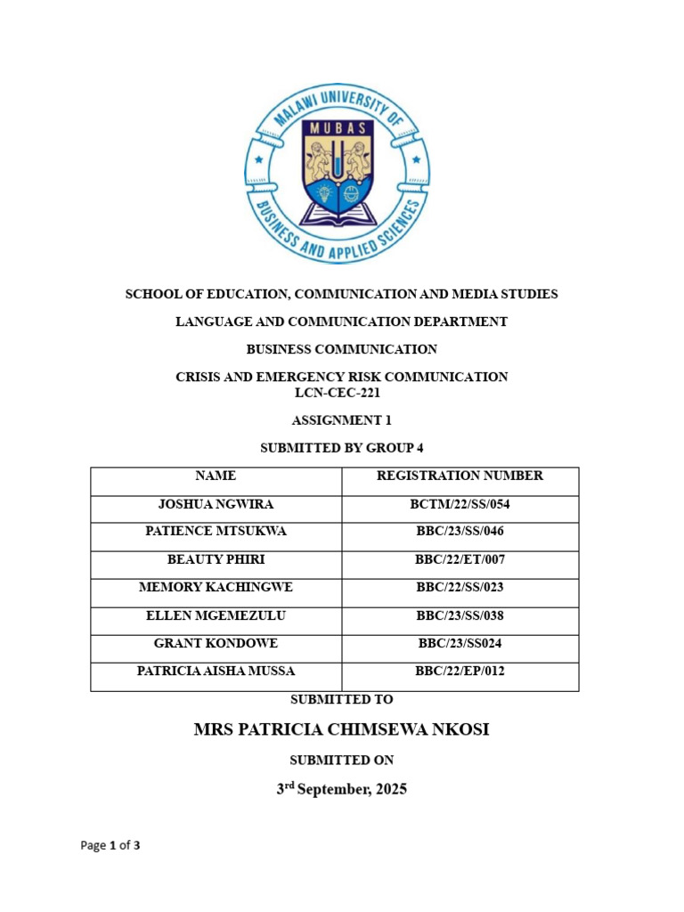 Cec Assignment For Group 4 | PDF